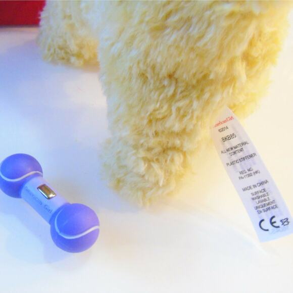 American Girl Doll Poseable APRICOT POODLE DOG Plush Pet Toy Magnetic Bone BAg! - Picture 7 of 11